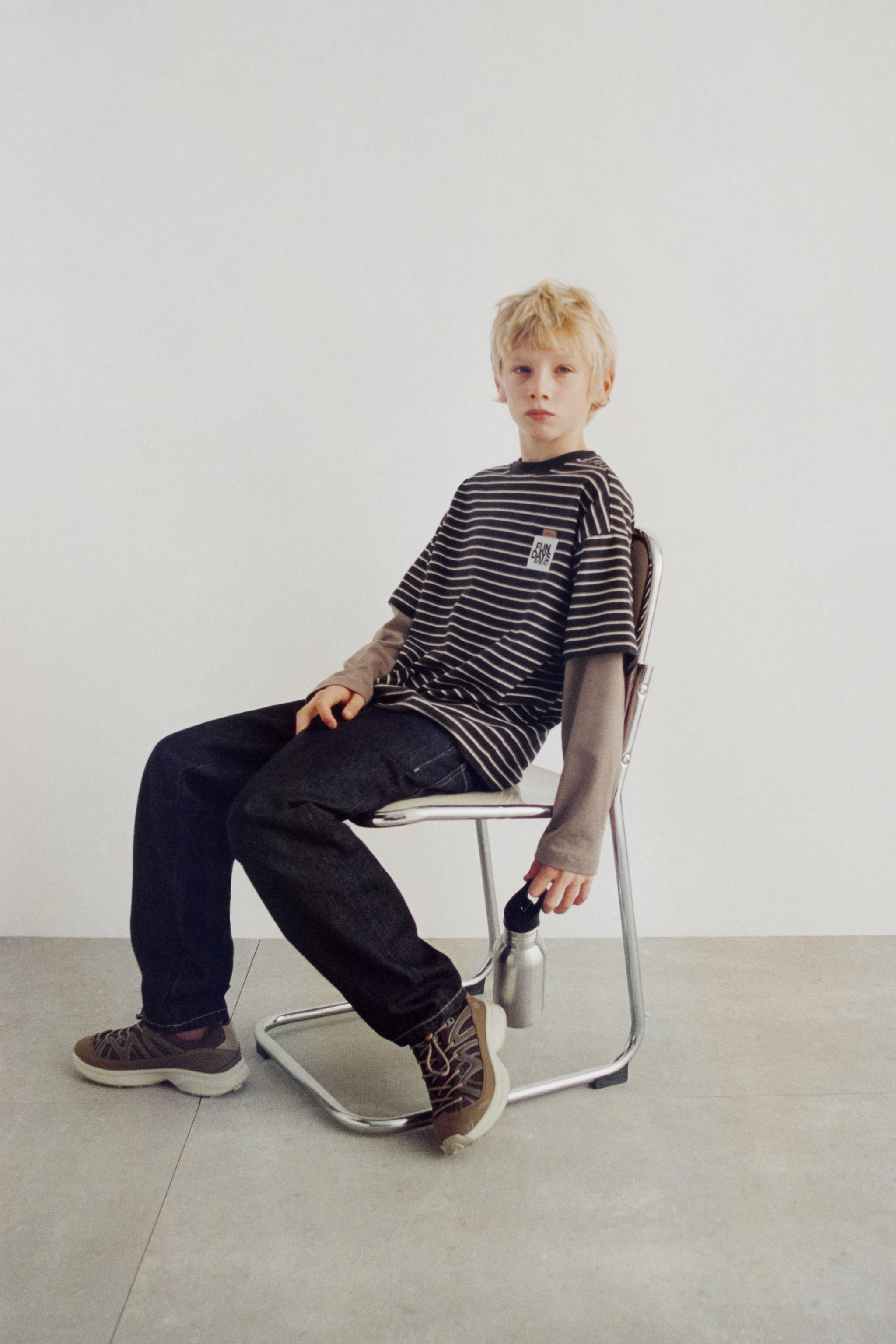 DOUBLE SLEEVE STRIPED T-SHIRT